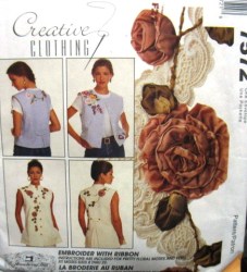 7572 BACK BELT VEST LENGTHS RIBBON EMBROIDERY PATTERN S-XL
